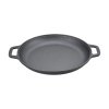 Living and Home 33cm Pre-Seasoned Round Dual-Handle Cast Iron Grill Pan