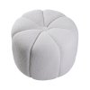 Living and Home Round Shape Teddy Fabric Footstool