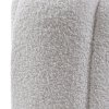 Living and Home Round Shape Teddy Fabric Footstool