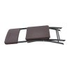 Living and Home Set of 2 Outdoor Rattan Plastic Folding Chairs Dining Chairs Set Brown