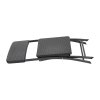 Livingandhome Set of 2 Outdoor Rattan Plastic Folding Chairs Dining Chairs Set, Black