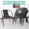 Living and Home Set of 2 PE Rattan Stacking Garden Chairs