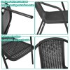 Living and Home Set of 2 PE Rattan Stacking Garden Chairs