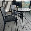 Living and Home Set of 4 Garden Dining Armchairs Grey