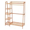 Living and Home Bamboo Bedroom Garment Clothes Rack Brown 110cm