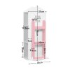 Living and Home Kids' House Frame Rotating Bookshelf in Pink