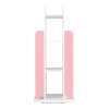 Living and Home Kids' House Frame Rotating Bookshelf in Pink