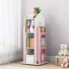 Living and Home Kids' House Frame Rotating Bookshelf in Pink