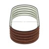Living and Home 160cm W Oval-Shaped Galvanised Steel Raised Garden Bed, Brown