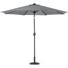 Living and Home 3M Large Rotating Patio Parasol for Outdoor Sunshade and Rain with Floral-Pattern Base