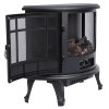Living and Home 1800W Electric Fireplace Large Heater Stove Freestanding Log Burning Livingroom Heater
