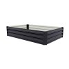 Living and Home 30cm H Rectangular Flower Bed Galvanised Steel Raised Garden Bed, Easy Assembly, Anthracite
