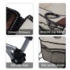 Living and Home Outdoor 2-In-1 Foldable Camping Chair with Footrest, Lounge Chair, Beige