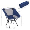 Living and Home Outdoor High-Back Moon Chair, Breathable Portable Folding Camping Chair