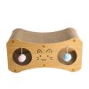 Living and Home Versatile Cat Scratching House with Interactive Toy Balls, 2-in-1 Cat Scratcher Tunnel Bed