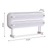 Living and Home Dual-Layer Magnetic Plastic Wrap Dispenser with Cutter
