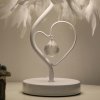 Living and Home Modern Feather Bedside Table Lamp with Metal Base