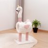 Living and Home Flamingo-Shaped Cat Scratching Board with Interactive Toy Ball, Cat Scratching Post