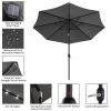 Living and Home Outdoor Solar 24 LED Lights Patio with Crank for Patio Market without Base