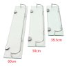 Living and Home 38.5/50/60cm Wall Mounted Tempered Glass Bathroom Shelf, 6mm Thick Glass Toiletries Storage Organizer with Guardrail