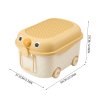 Living and Home Kids Toy Storage Box Trolley with Lid and Wheels
