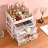 Living and Home Plastic Makeup Organizer with 3 Drawers, Cosmetic Organizer, 27.5cm W x 20cm D x 31cm H