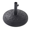 Living and Home 14KG Heavy Duty Round Resin Umbrella Base, Outdoor Patio Parasol Stand Fits 38mm Umbrella Poles