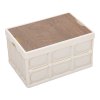 Living and Home 35L Collapsible Outdoor Camping Storage Box Folding Container with Sturdy Wooden Tabletop