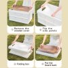 Living and Home 35L Collapsible Outdoor Camping Storage Box Folding Container with Sturdy Wooden Tabletop