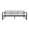 Living and Home 4 Piece Aluminium Outdoor Sofa Set with Glass Table Garden Furniture
