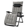 Living and Home Zero Gravity Outdoor Recliner with Seat Cushion & Headrest, Non-Slip Base Pads, 200kg Max Load, High-Quality Tear-Resistant Breathable Textilene Mesh