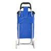 Living and Home Foldable Portable 2-Wheel Shopping Trolley with 20L Oxford Cloth Bag, Lightweight Rolling Utility Cart for Shopping