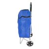 Living and Home Foldable Portable 2-Wheel Shopping Trolley with 20L Oxford Cloth Bag, Lightweight Rolling Utility Cart for Shopping