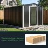Living and Home 7.87x9.84ft Apex Roof Metal Storage Shed, Outdoor Garden Tool House with Lockable Sliding Door & Vents, Black & White