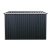 Living and Home 7.55x3.97ft Pent Roof Metal Storage Shed, Outdoor Garden Tool House with Lockable Double Doors & Adjustable Shelves, Anthracite & White