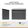 Living and Home 8.8 x 4.7ft Garden Shed Outdoor Steel Tool Storage Shed