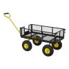 Living and Home Heavy Duty Garden Trolley Cart On Wheels