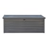 Living and Home 600L Metal Outdoor Waterproof Garden Storage Box Lockable, Anthracite