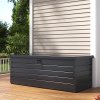 Living and Home 600L Metal Outdoor Waterproof Garden Storage Box Lockable, Anthracite