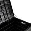 Living and Home 290L Waterproof Garden Storage Box Outdoor Storage Deck Box with Wheels, Black