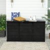 Living and Home 290L Waterproof Garden Storage Box Outdoor Storage Deck Box with Wheels, Black