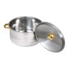Living and Home 5pcs Stainless Steel Cookware Set with Metal Lids