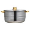 Living and Home 5pcs Stainless Steel Cookware Set with Metal Lids