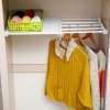 Living and Home White Expandable Closet Tension Shelf Rod and Storage Layer Dividers, 50 W x 25 D (cm)