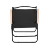 Living and Home 120cm Portable Folding Camping Table & Chair Set, 120cm Black Roll-Top Table + 6 Kermit Chairs with Wood Armrests, Outdoor Picnic Furniture with Carry Bag
