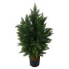 Living and Home 90cm Decorative Artificial Cypress Tree in Pot Indoor Outdoor Decor