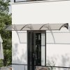 Living and Home Outdoor Door Canopy Window Awning with Drainage Channel, 300cm (W) x 100cm (D) x 28cm (H)