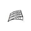 Living and Home Outdoor Door Canopy Window Awning with Drainage Channel, 300cm (W) x 100cm (D) x 28cm (H)