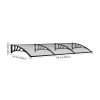 Living and Home Outdoor Door Canopy Window Awning with Drainage Channel, 300cm (W) x 100cm (D) x 28cm (H)