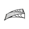 Living and Home Outdoor Door Canopy Window Awning with Drainage Channel, 150cm (W) x 100cm (D) x 28cm (H)